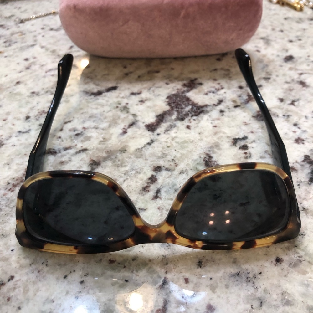 Miu Miu tortoise sunglasses with sparkle arms. Like New